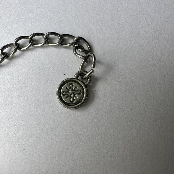 Vera Wang Necklace Faceted Smoke Glass Saucer Cluster Silver Tone Metal 20"‎ - Picture 7 of 8